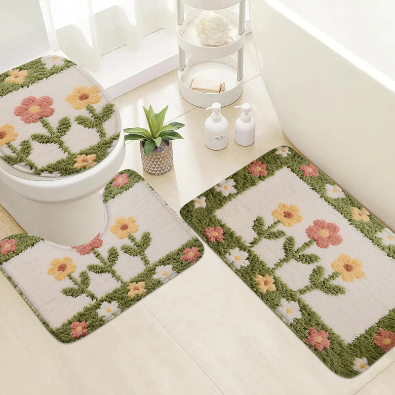 Badematte Blume