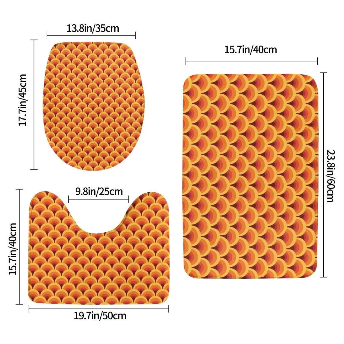 Badezimmerteppich Orange – Bild 3