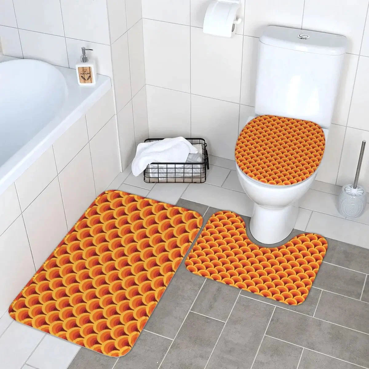 Badezimmerteppich Orange