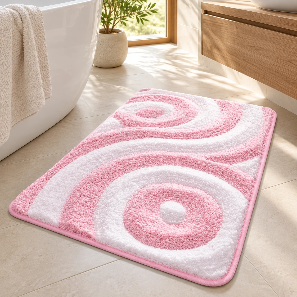 Badezimmerteppich Rosa – Innenansicht 2