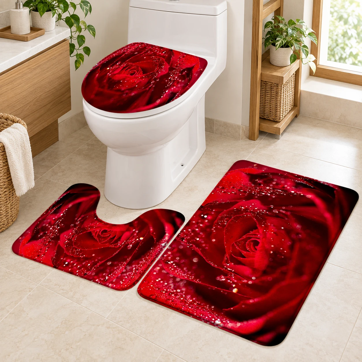 Badematte Rot – Innenansicht 2
