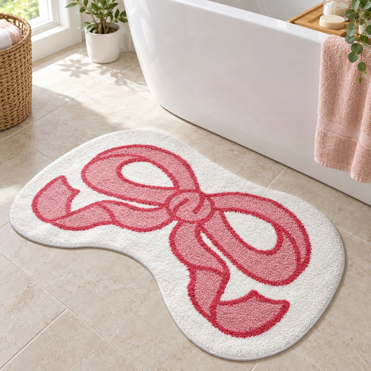 Badezimmermatte Rosa – Innenansicht 1