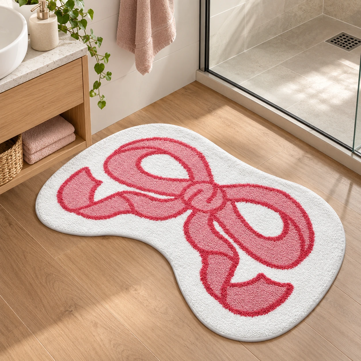 Badezimmermatte Rosa – Innenansicht 2