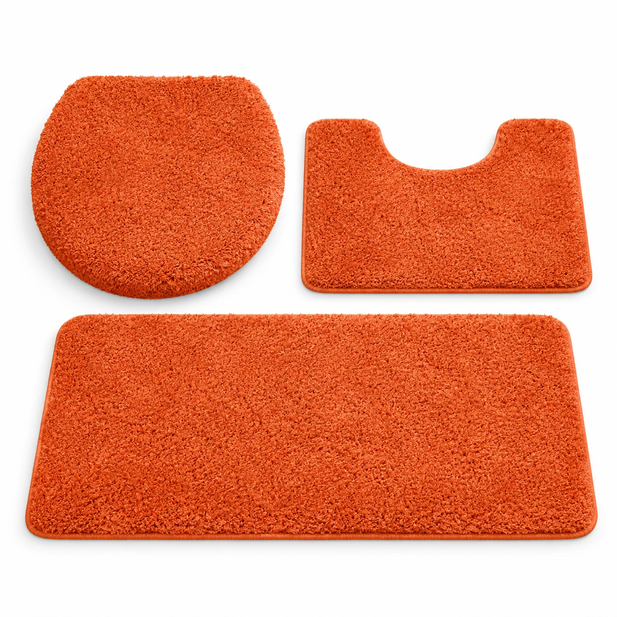 Badteppich Orange – Produktaufnahme vor weißem Hintergrund